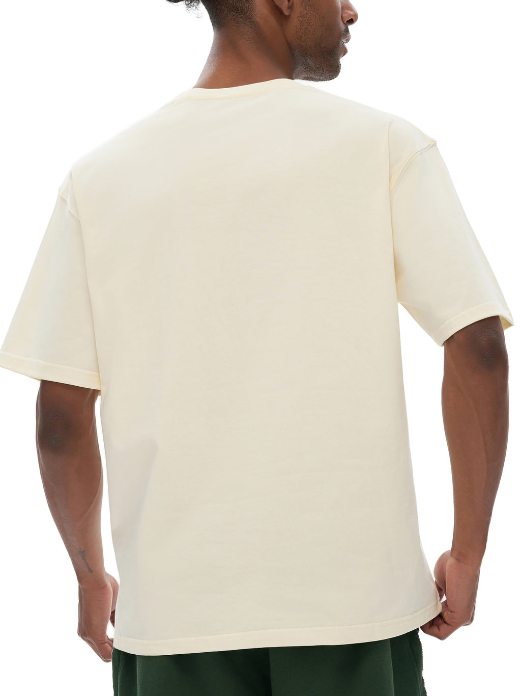 Heavyweight Drop Shoulder Cotton T-Shirt - RU0014-C001-V7