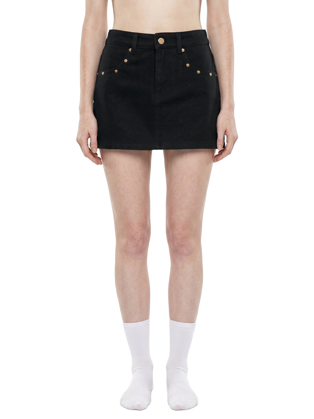 Women's Studded Denim Mini Skirt - WB0079-C001-V2