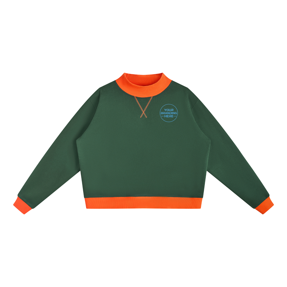 Women’s Mock Neck Crewneck Sweatshirt - WT0211-P001-V2