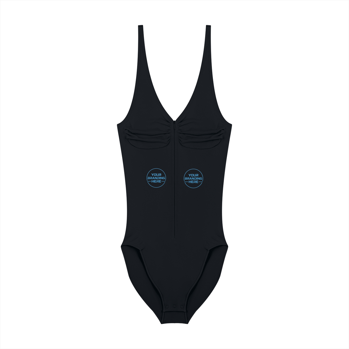 Women’s Full-Zip Ruched Bodysuit - WT0176-O001-V2