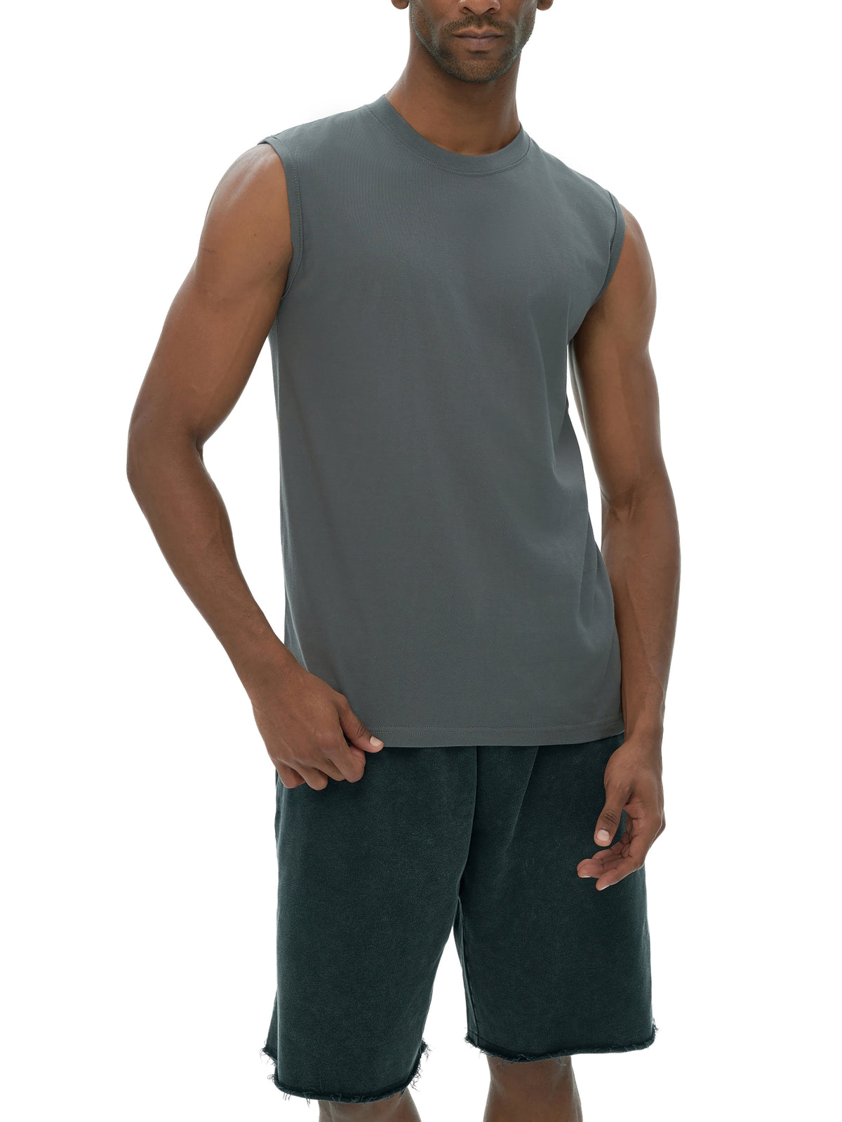 Men's Sleeveless Cotton Tank Top - RU0006-C001-V5