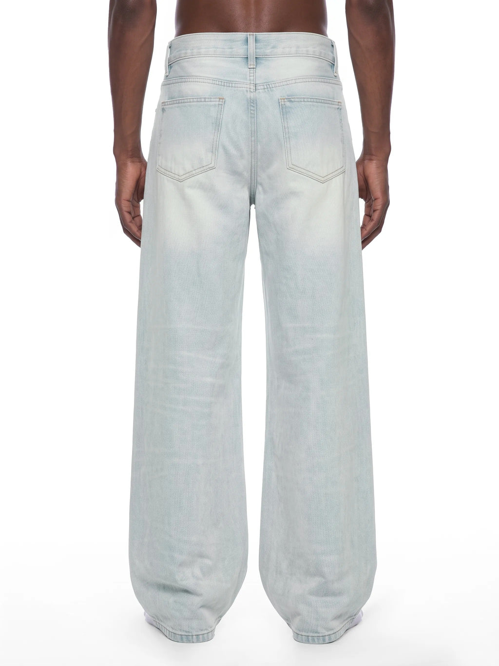 Men's Vintage Wash Wide Leg Denim Jeans - MB0047-C001-V2