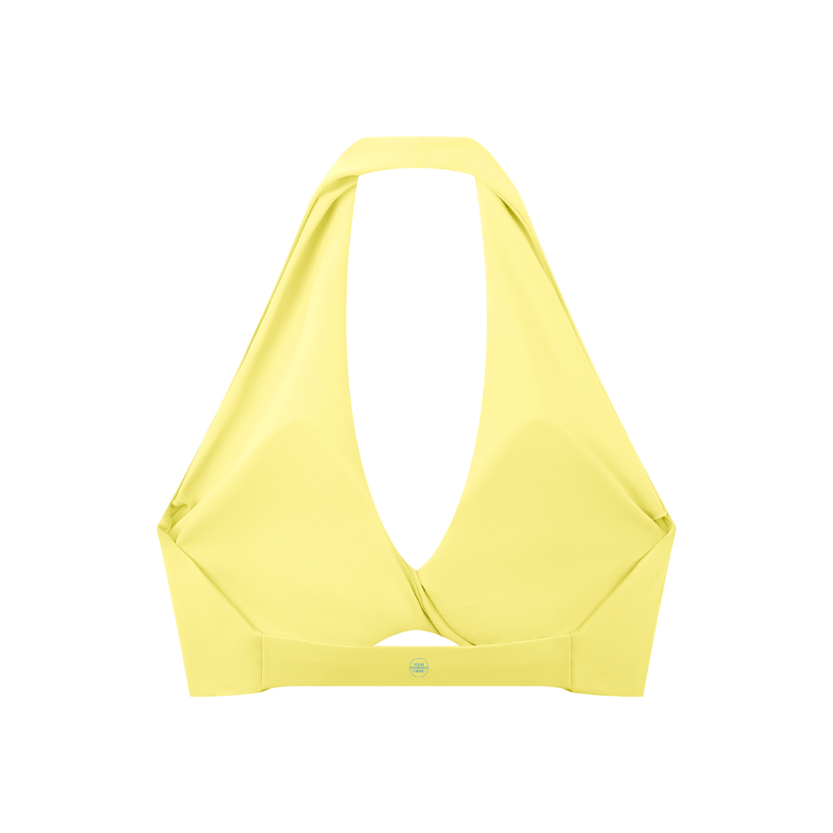 Women's Pleated Halter Sports Bra - WT0063-O001-V2