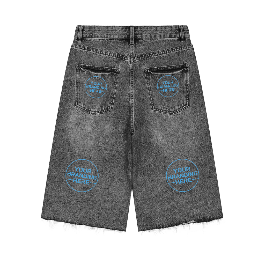Men’s Vintage Wide Leg Denim Shorts - MB0031-C001-V2