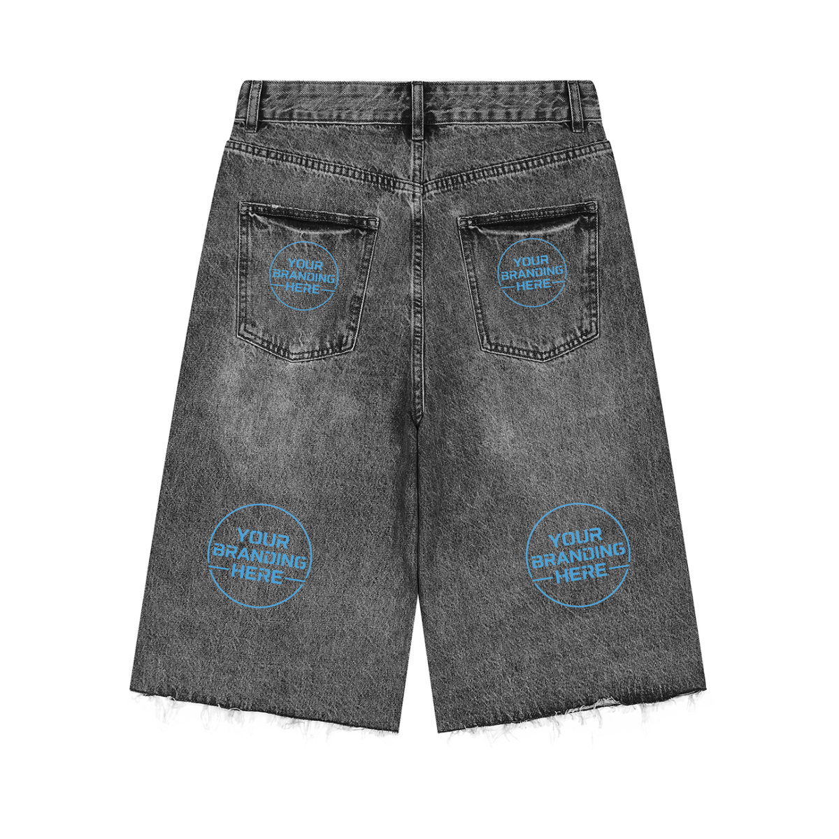 Men’s Vintage Wide Leg Denim Shorts - MB0031-C001-V2