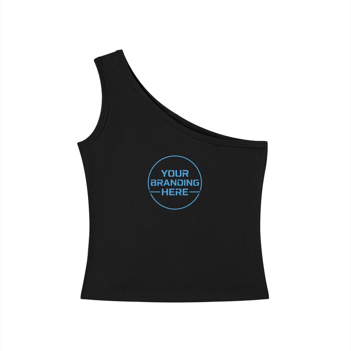 Women's One-Shoulder Crop Tank Top - WT0079-O001-V2