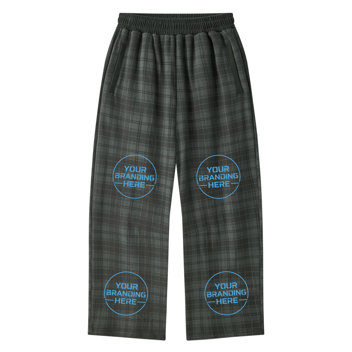 Unisex Plaid Straight Leg Pants - WB0112-C001-V2