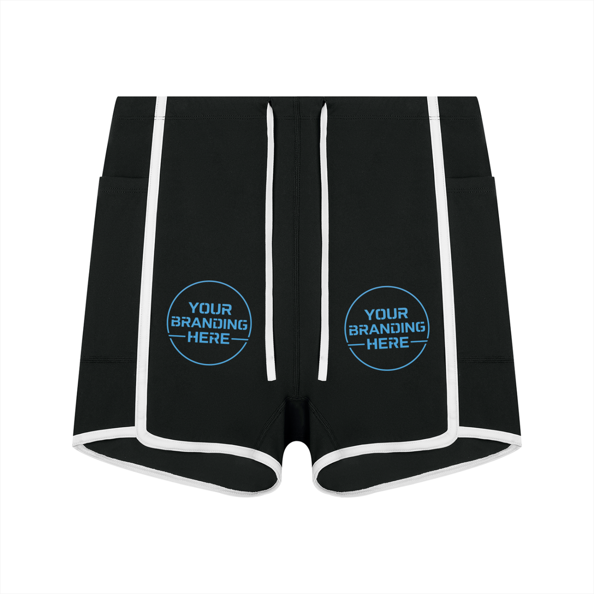 Women's High Waisted Ringer Yoga Shorts - WB0068-O001-V2