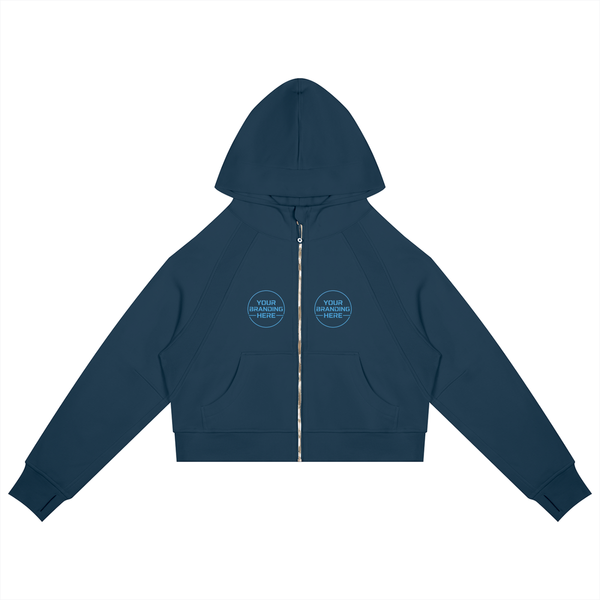 Cropped Zip-Through Hoodie - RP0008-P001-V6