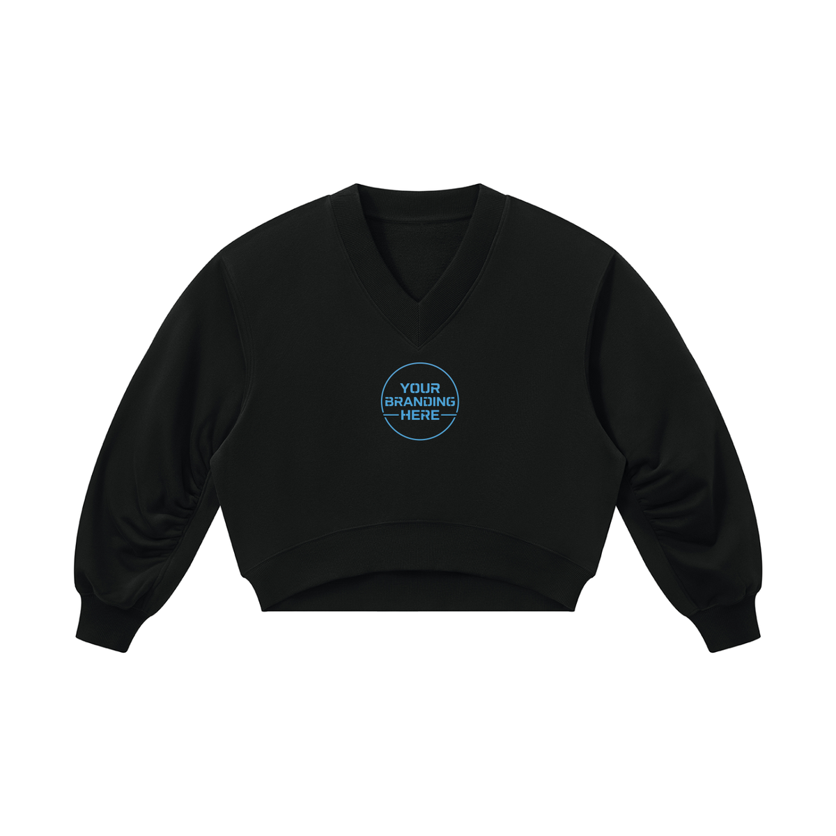 Women’s Crop V-Neck Sweatshirt - WB0067-C001-V2