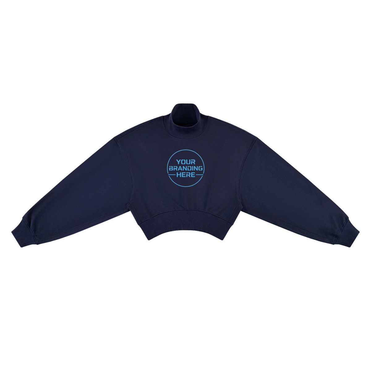 Women's Crop Mock Neck Sweatshirt - WT0280-C001-V2