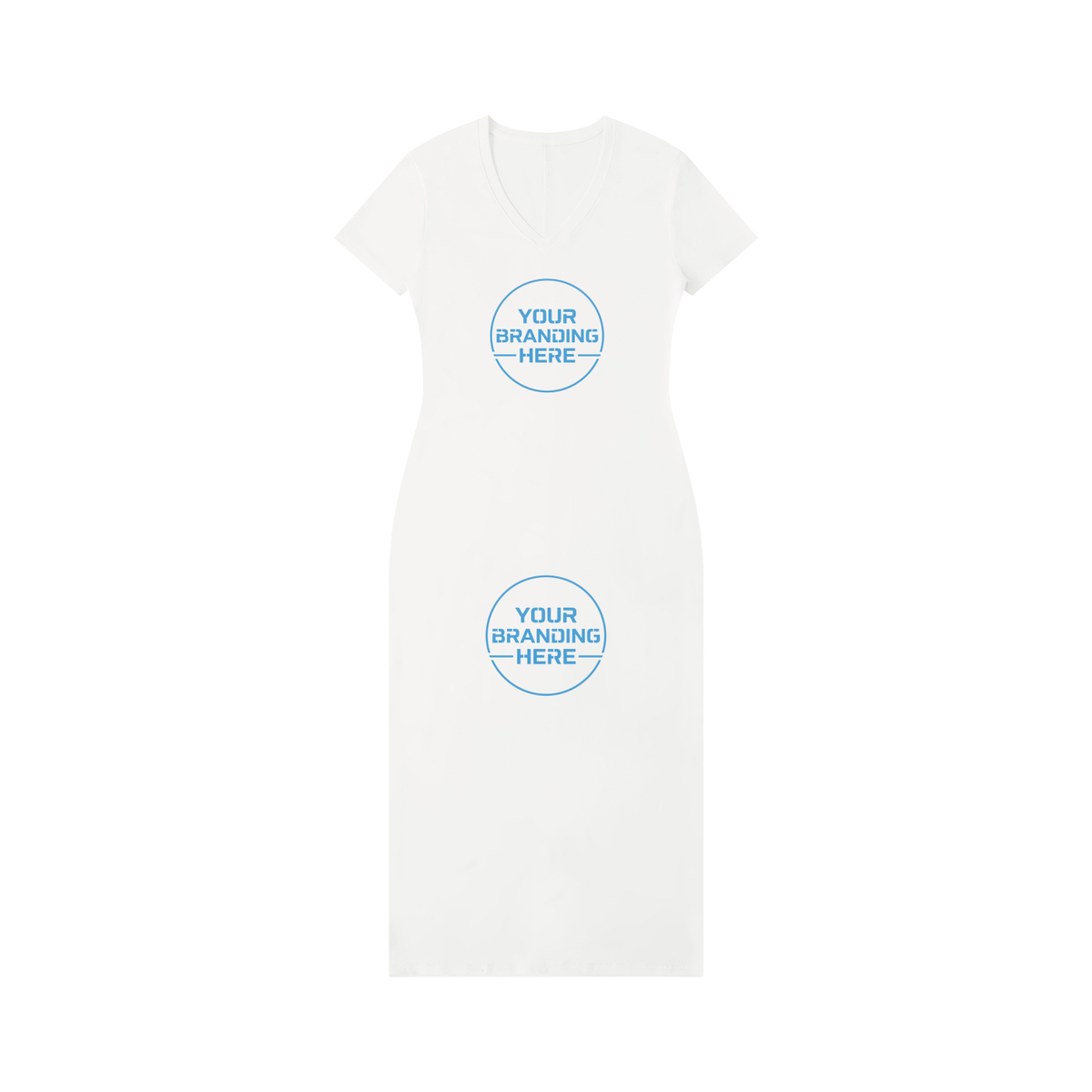 Women's V-Neck Short Sleeve Maxi Dress - WO0001-O001-V2