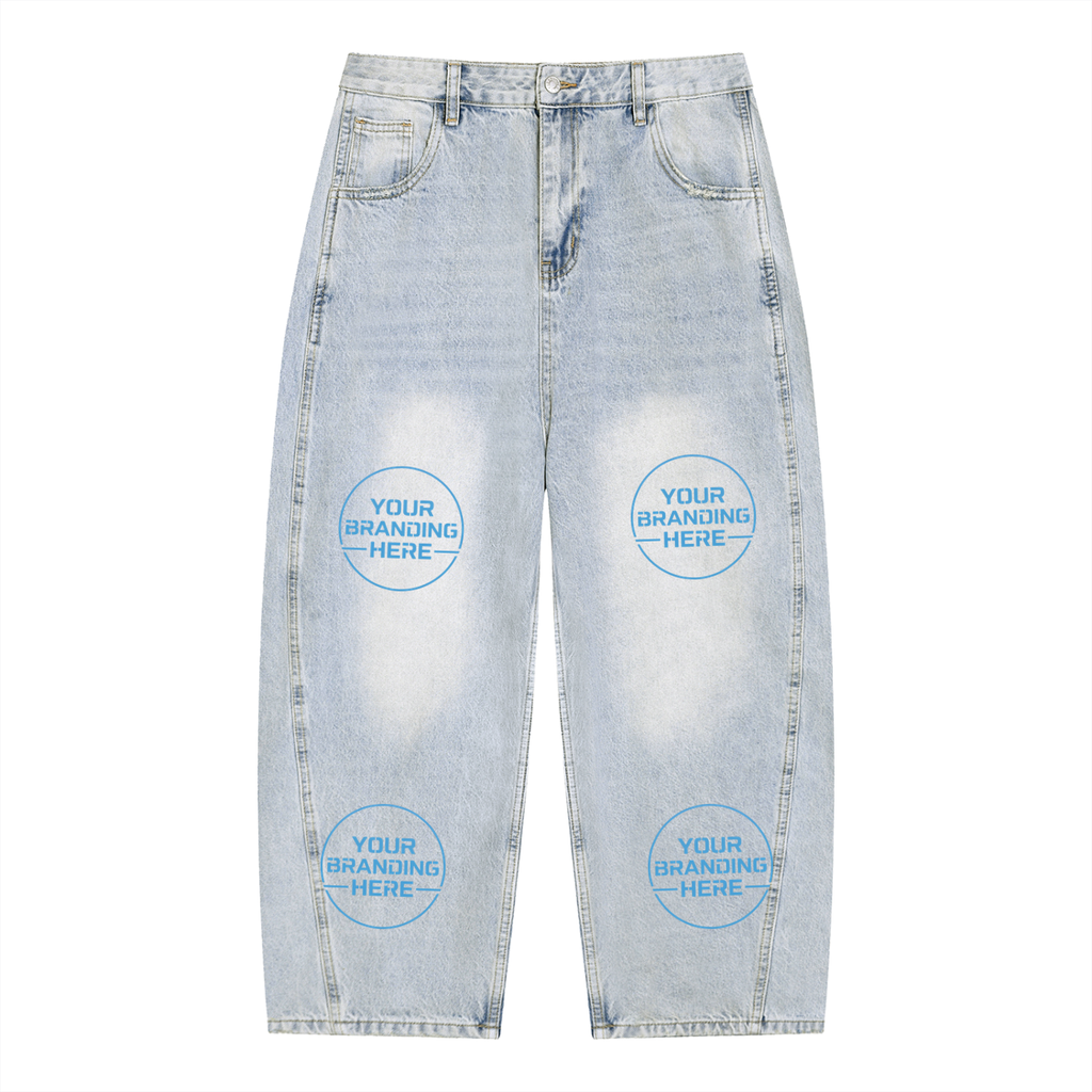 Men's Vintage Wash Sunfade Barrel Leg Jeans - MB0010-C001-V2