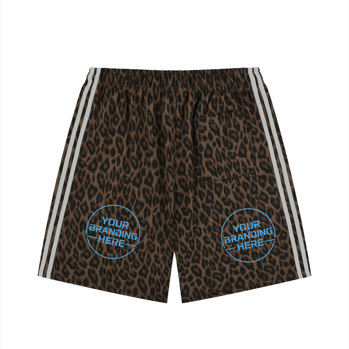 Unisex Heavyweight Leopard Drawstring Shorts - UB0037-C001-V2