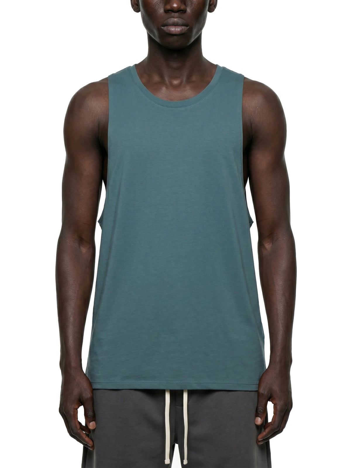 Men's Solid Color Crewneck Tank Top - MT0014-O001-V2