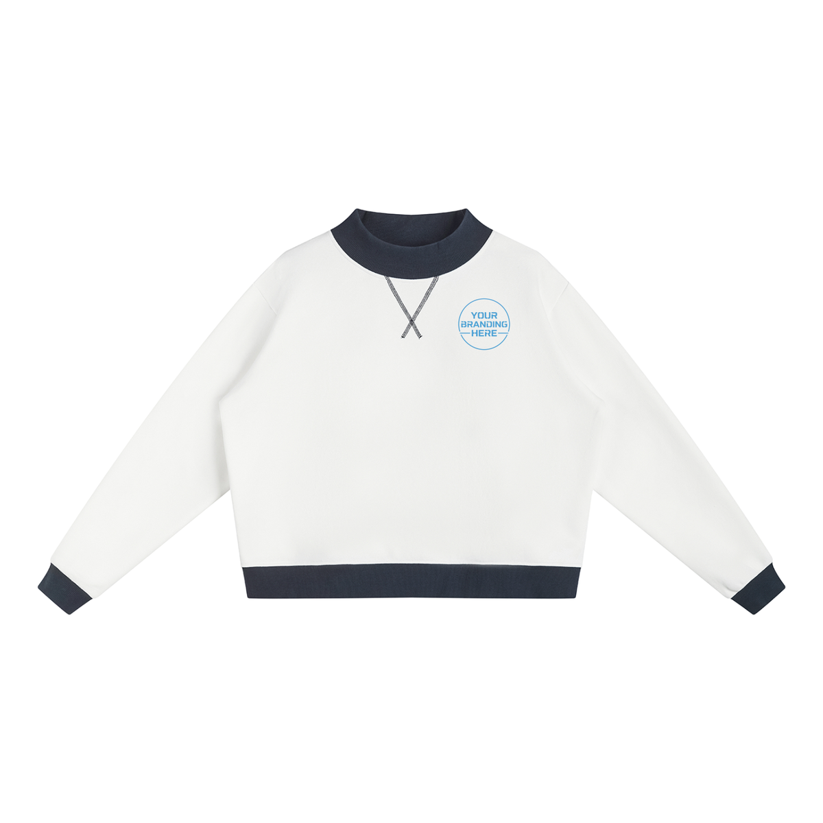 Women’s Mock Neck Crewneck Sweatshirt - WT0211-P001-V2