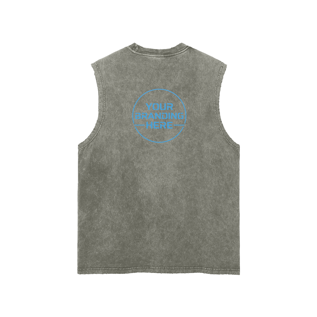 Snow Washed Frayed Hem Tank Top - R00228-C001-V3