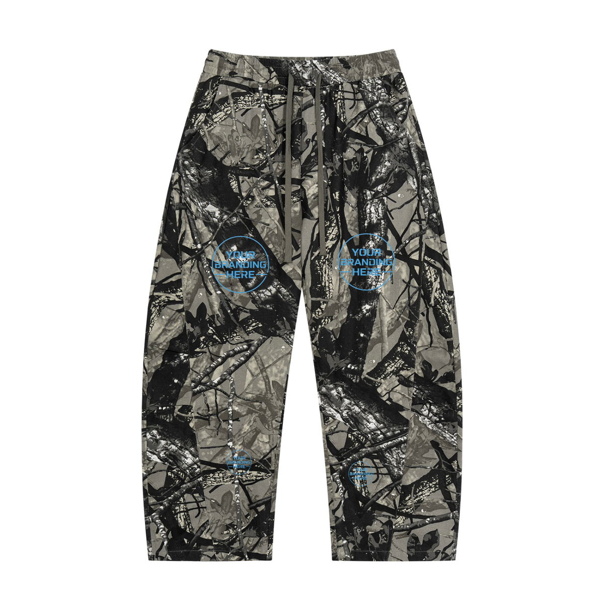 Unisex Tree Camo Barrel Leg Pants - UB0080-C001-V2