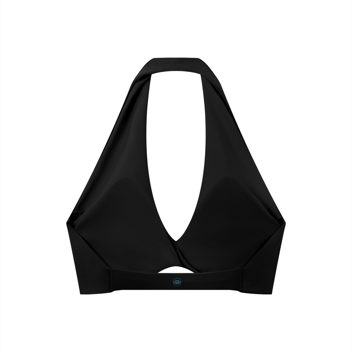 Women's Pleated Halter Sports Bra - WT0063-O001-V2