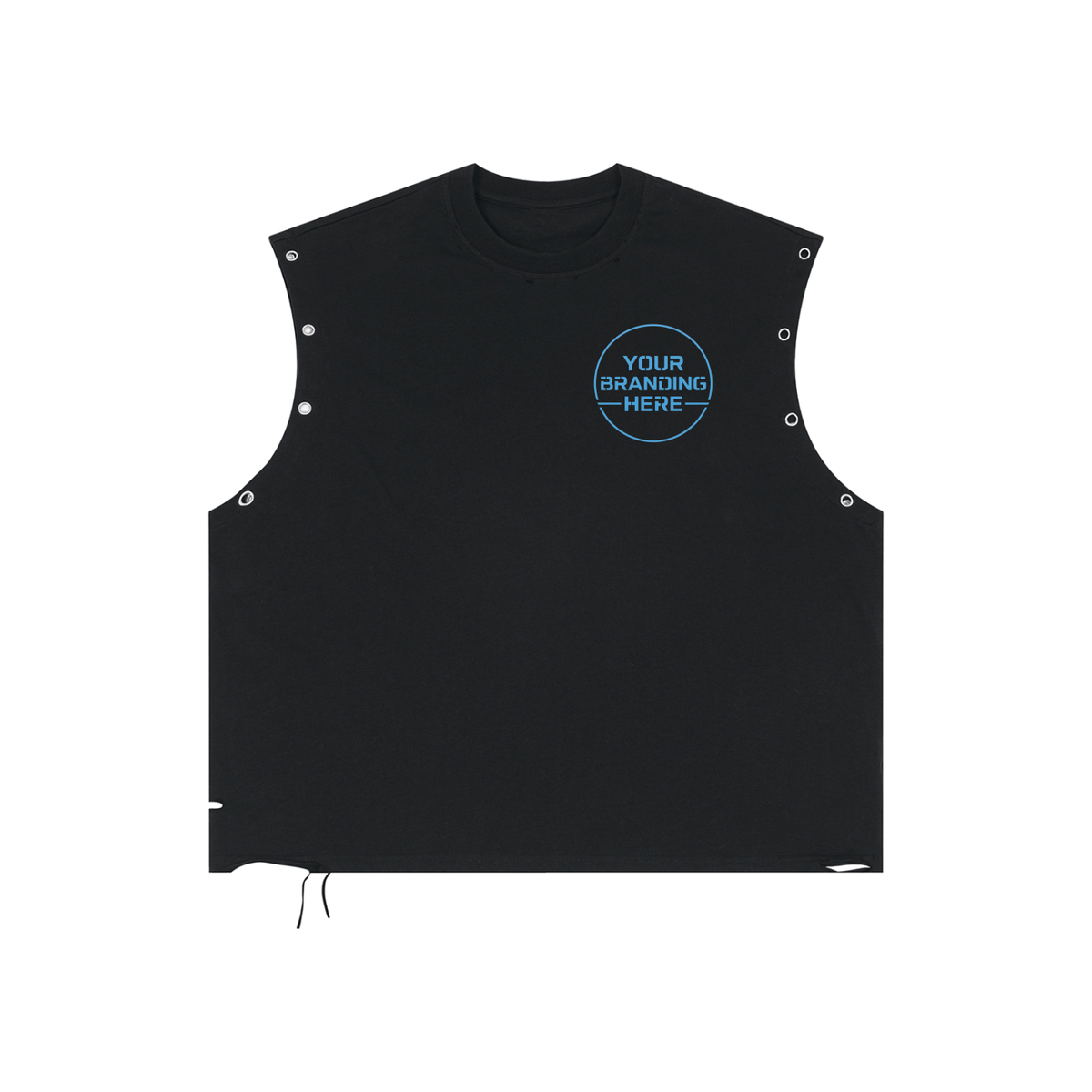 Distressed Grommet Eyelet Tank Top - RB0014-C001-V3