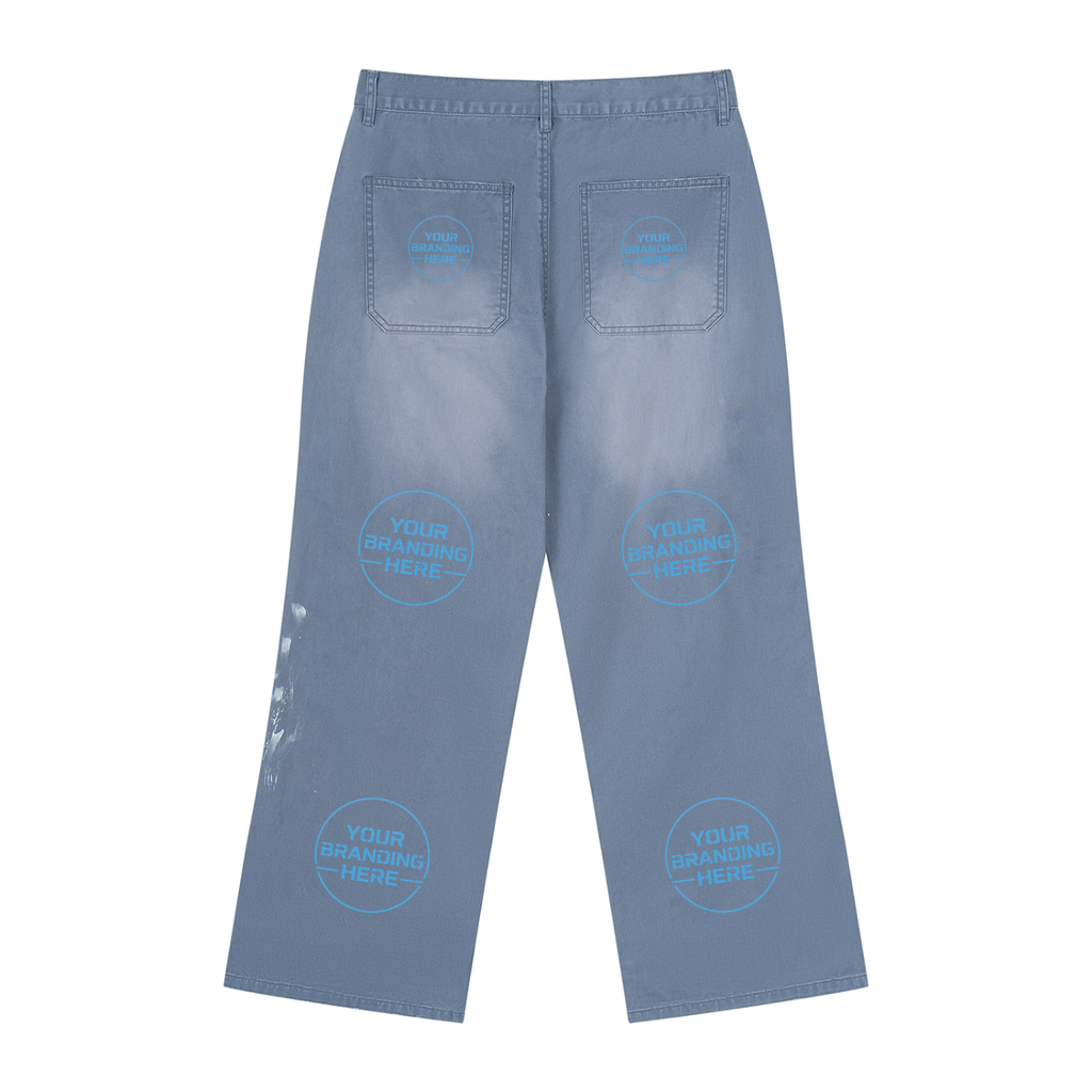 Men's Vintage Wash Splatter Denim Jeans - MB0046-C001-V2