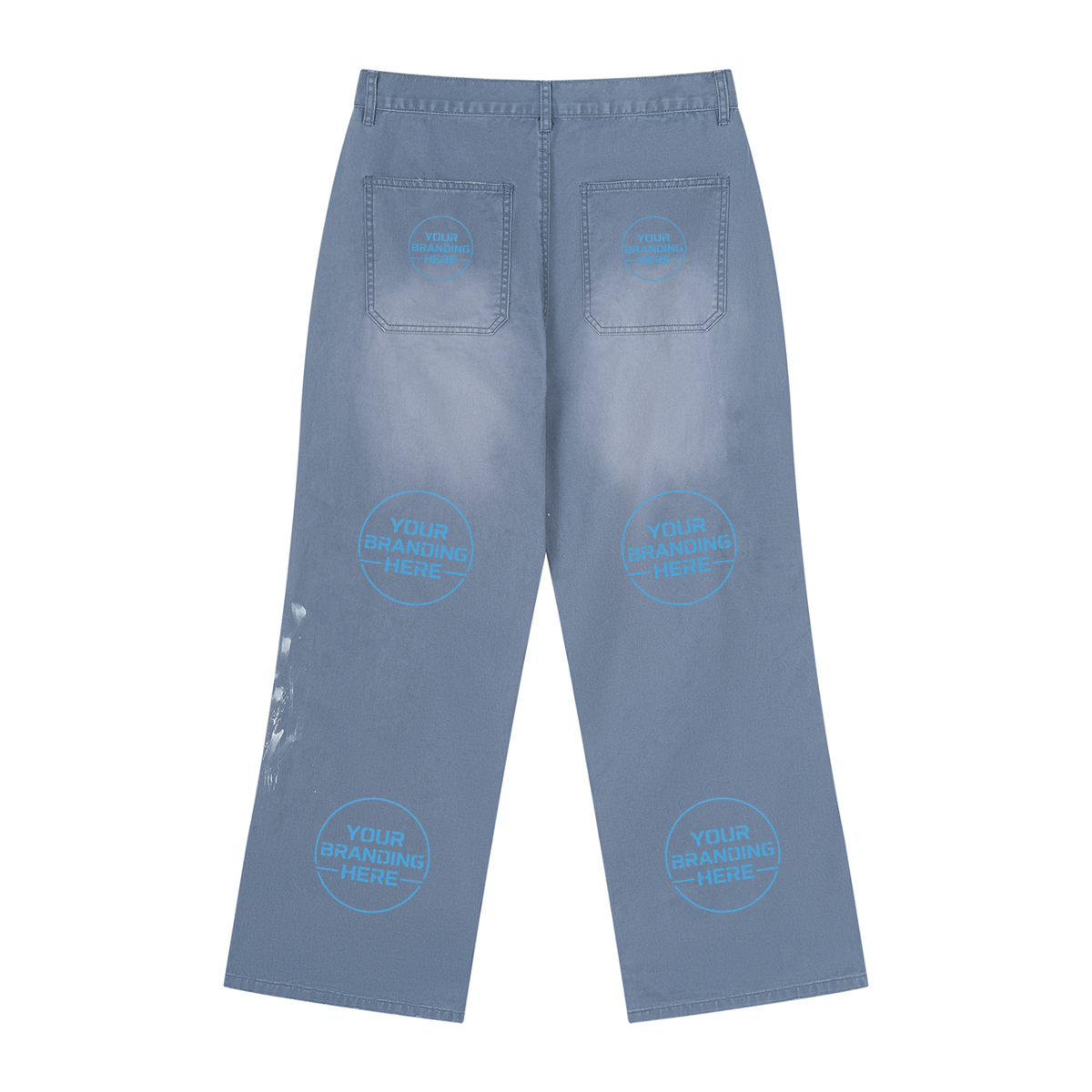Men's Vintage Wash Splatter Denim Jeans - MB0046-C001-V2