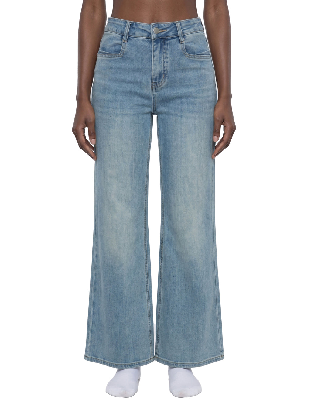 Women's Vintage Wash Flared Leg Jeans- WB0021-C001-V2