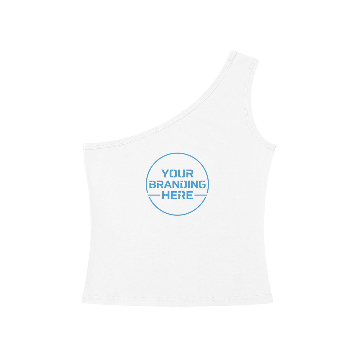 Women's One-Shoulder Crop Tank Top - WT0079-O001-V2