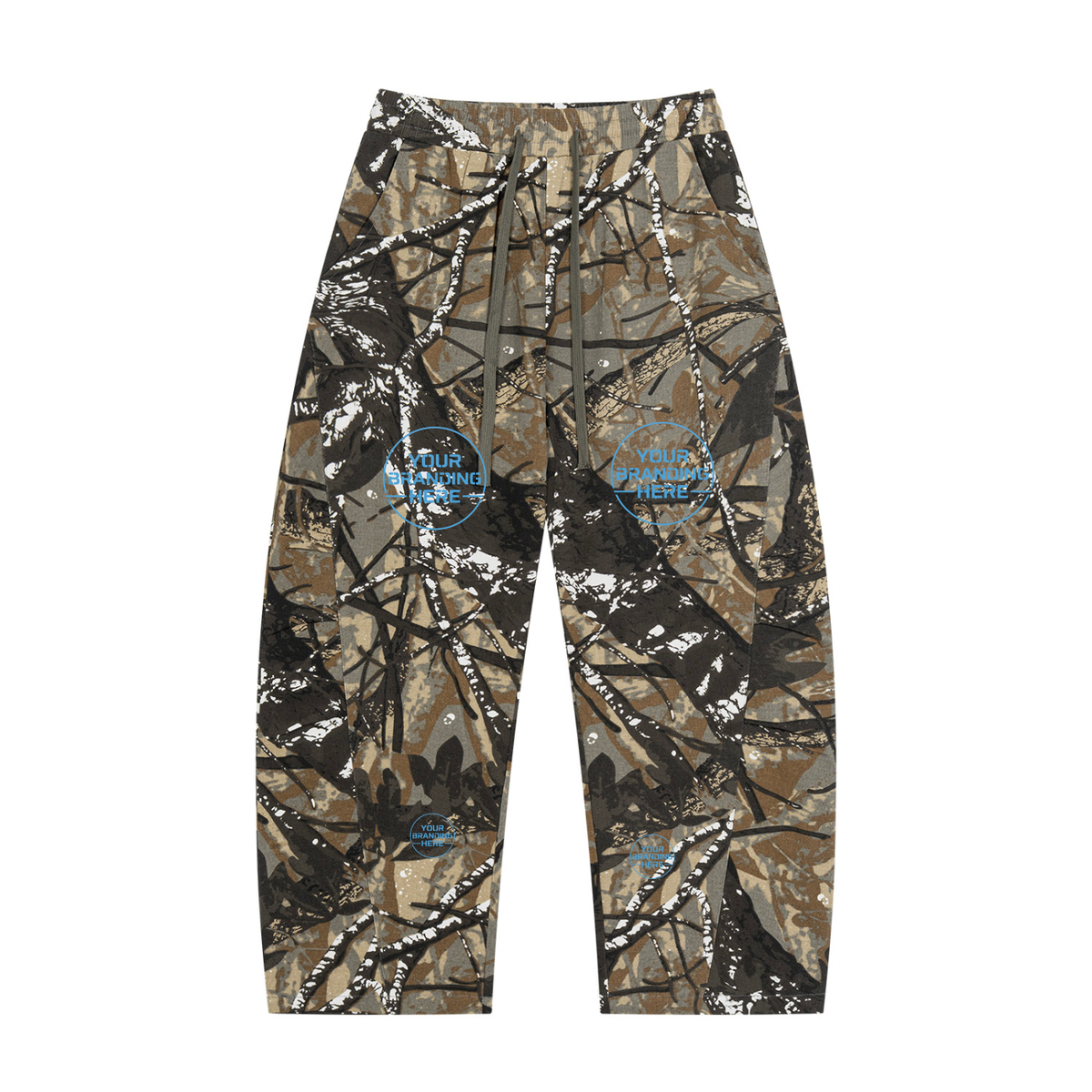 Unisex Tree Camo Barrel Leg Pants - UB0080-C001-V2