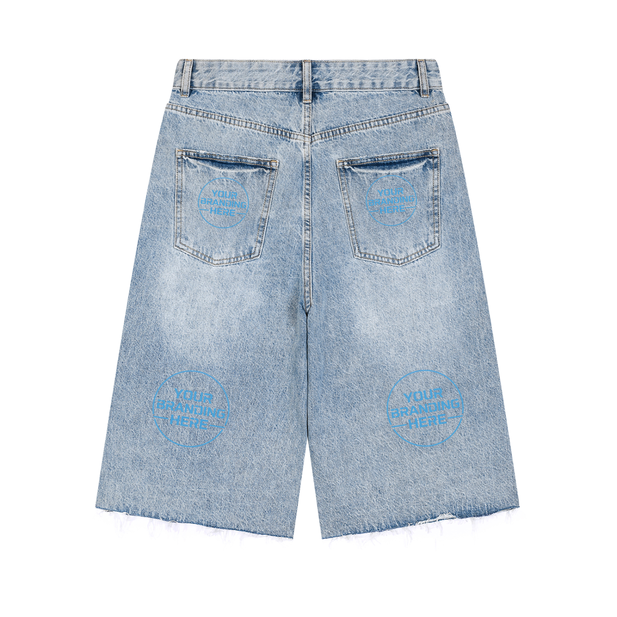 Men’s Vintage Wide Leg Denim Shorts - MB0031-C001-V2