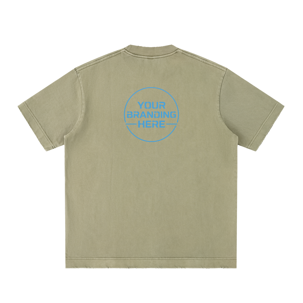 Heavyweight Vintage Washed Frayed T-Shirt - RT0022-C001-V8