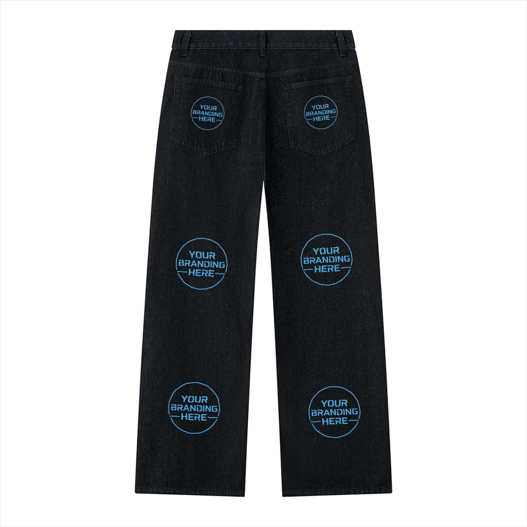 Men's Vintage Wash Wide Leg Denim Jeans - MB0042-C001-V2