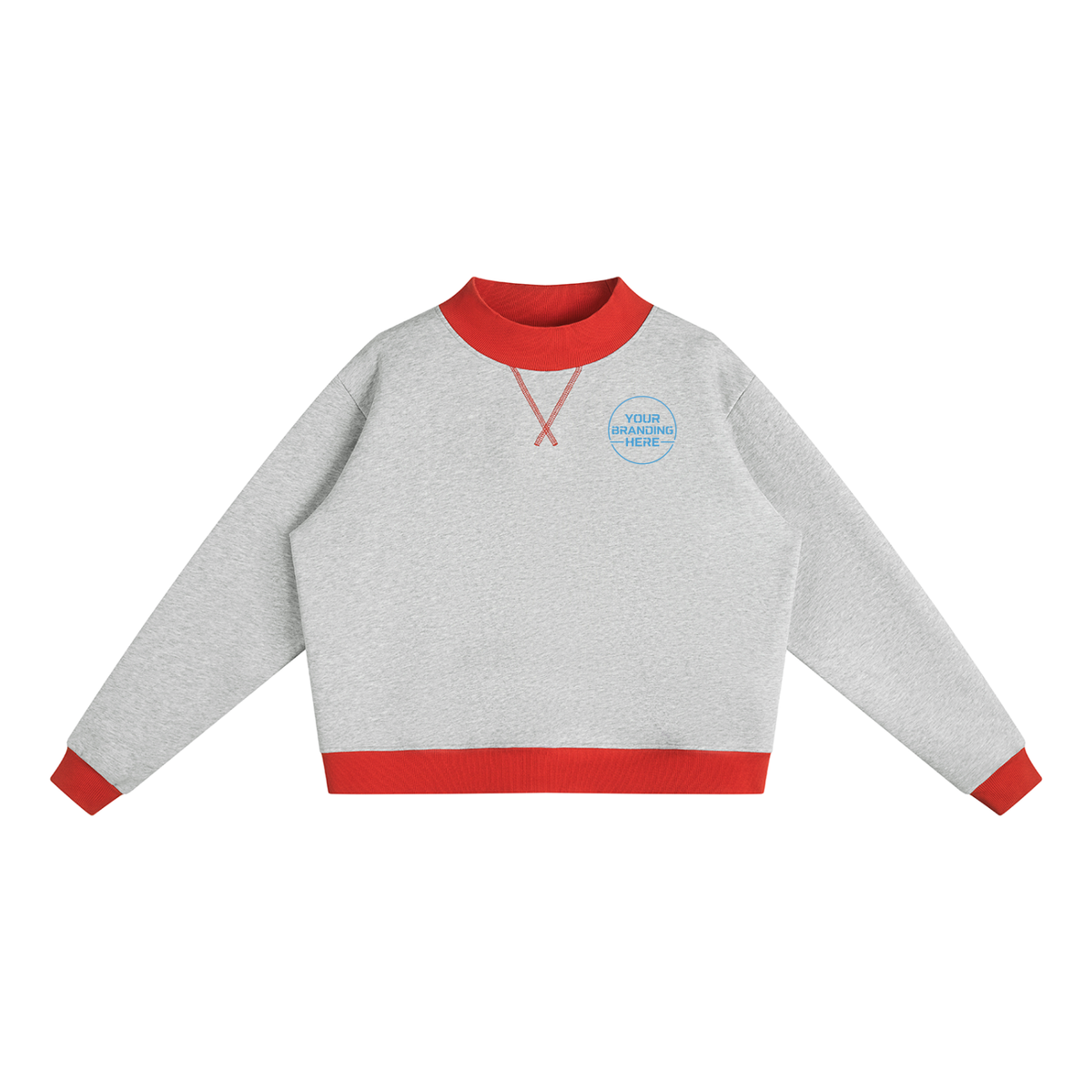 Women’s Mock Neck Crewneck Sweatshirt - WT0211-P001-V2
