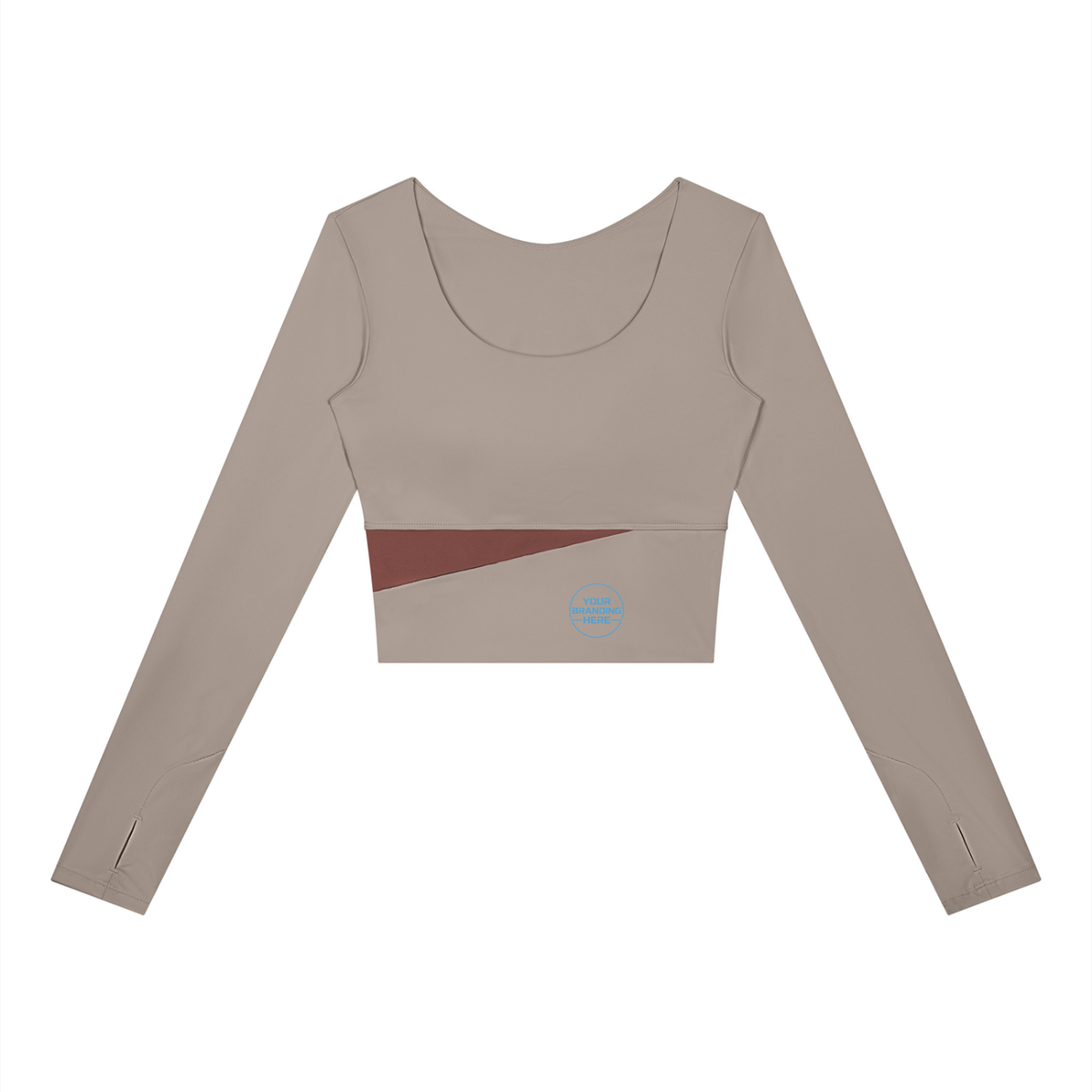 Women's Panelled Long Sleeve Yoga T-Shirt - WT0257-P001-V2