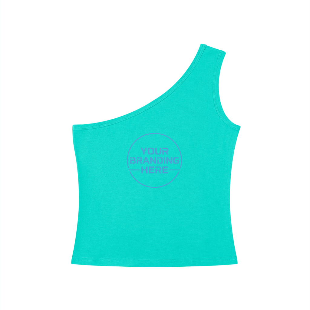 Women's One-Shoulder Crop Tank Top - WT0079-O001-V2