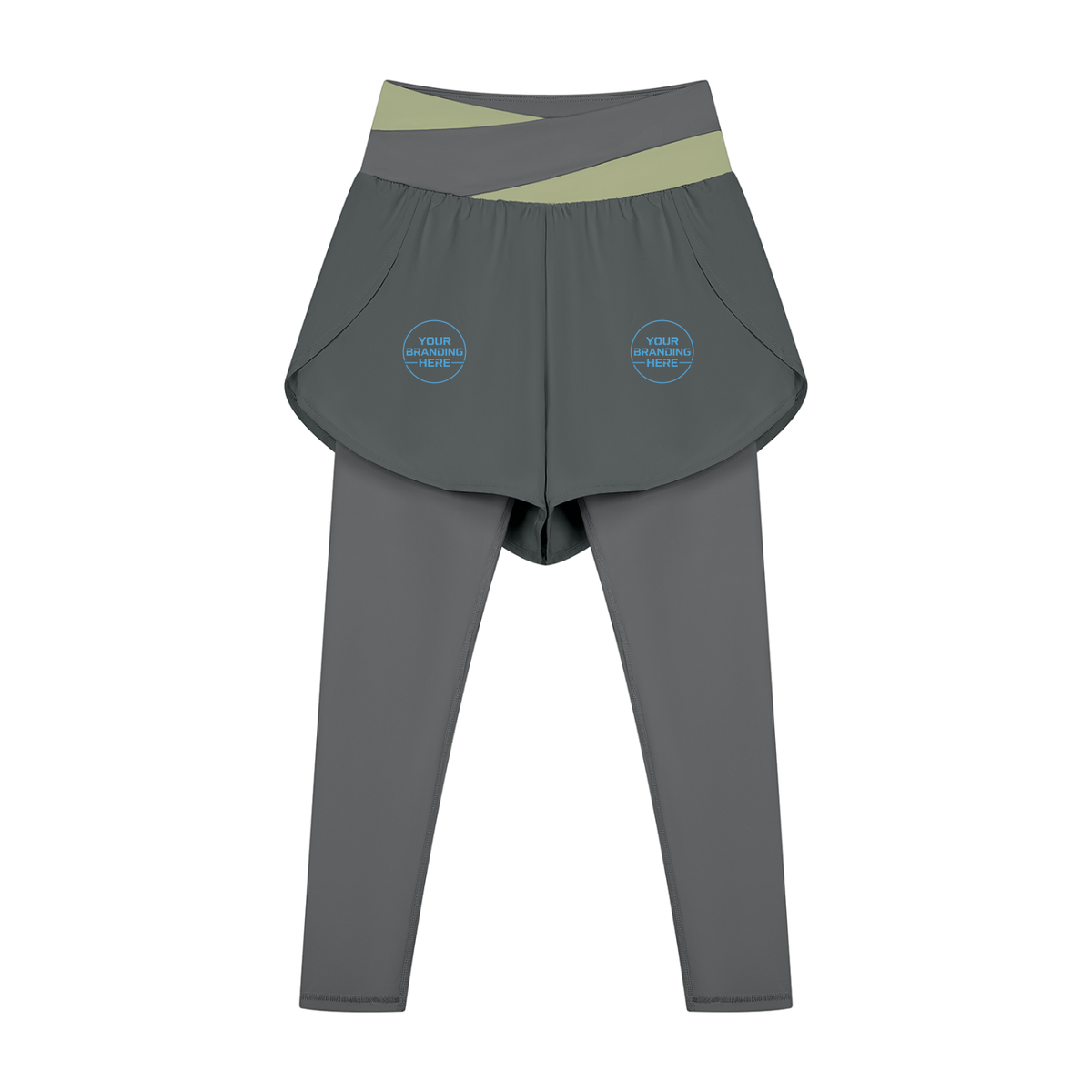 Women's Paneled High Waisted Yoga Leggings - WB0101-P001-V2