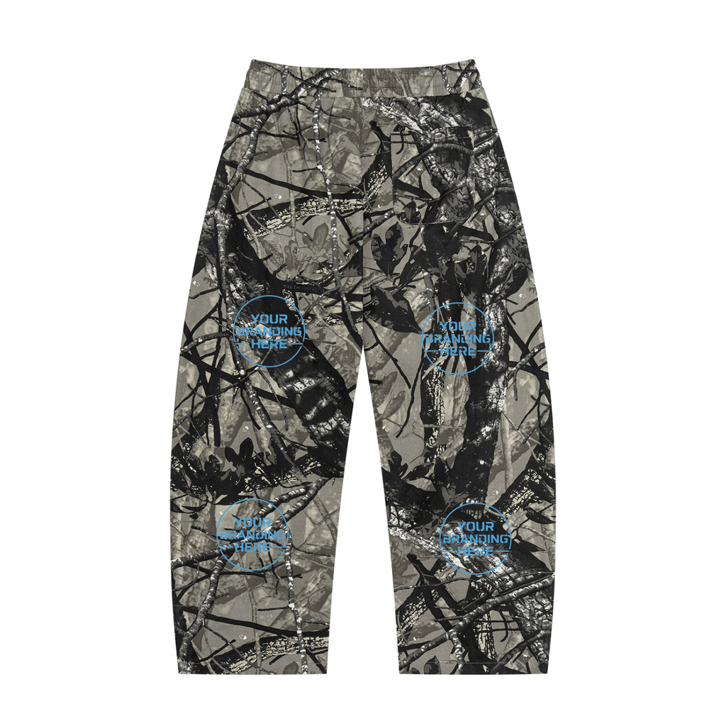Unisex Tree Camo Barrel Leg Pants - UB0080-C001-V2