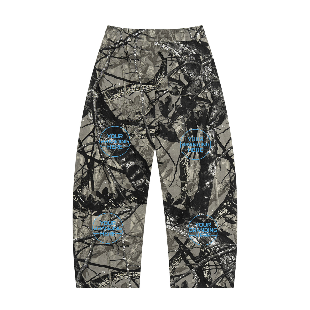 Unisex Tree Camo Barrel Leg Pants - UB0080-C001-V2