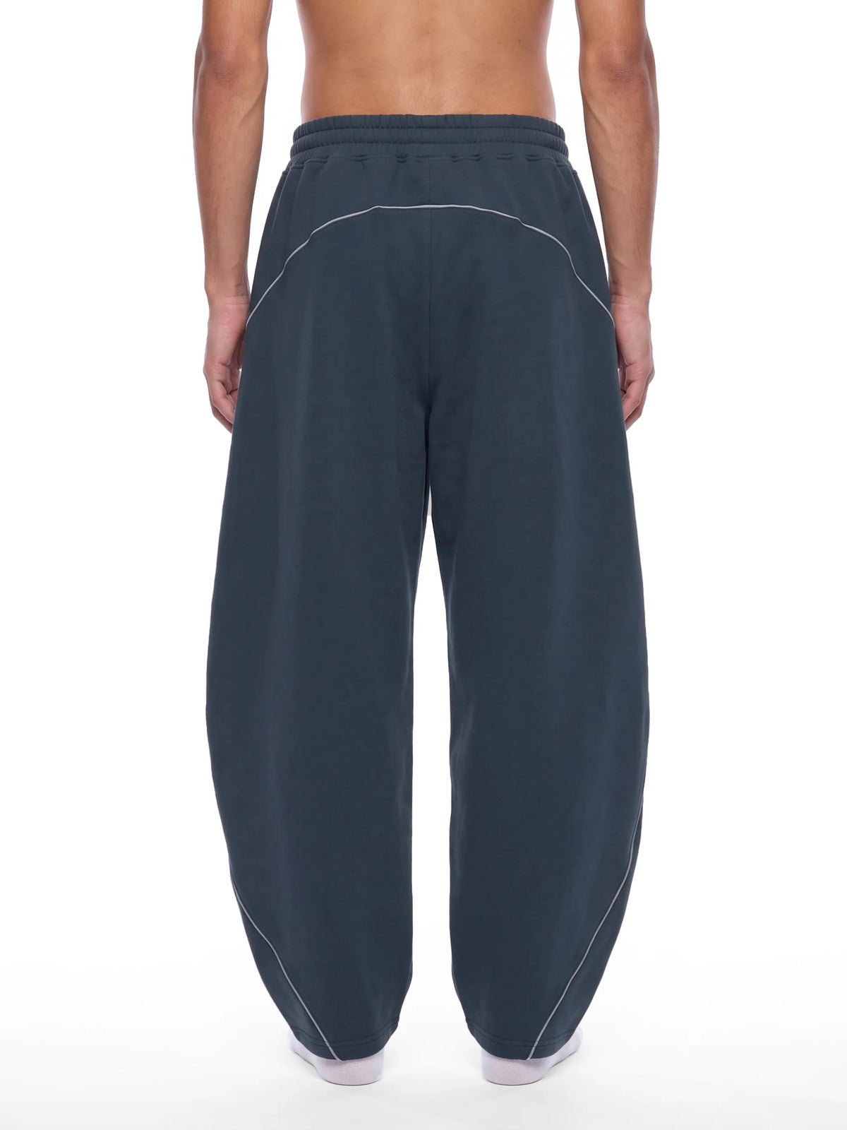 Unisex Piping Fleece Barrel Leg Sweatpants - UB0076-C001-V2