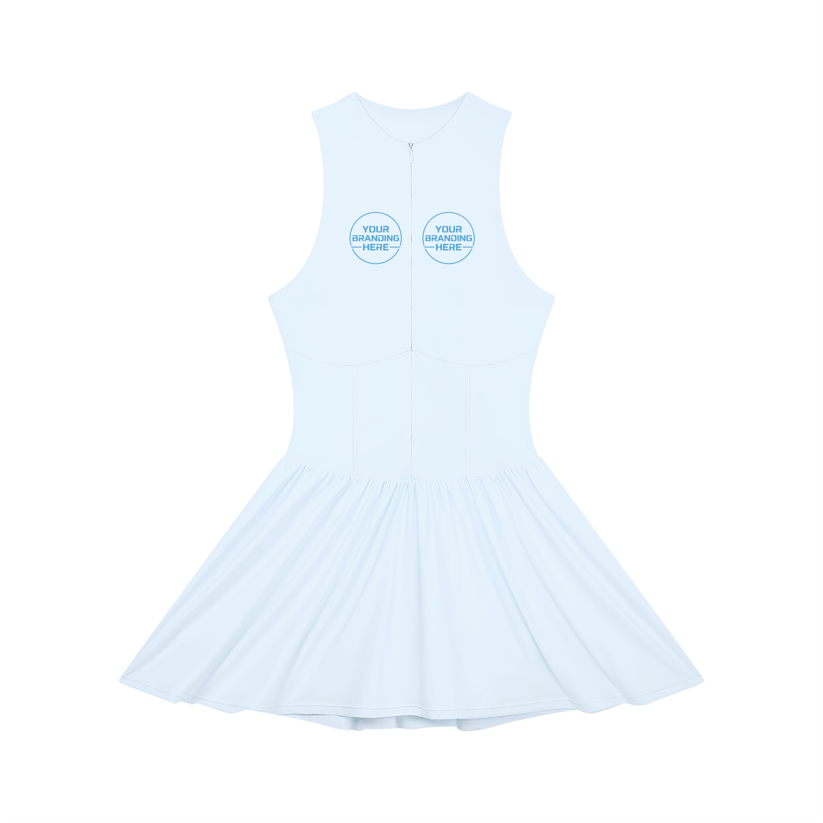 Women’s Ruched Sleeveless Full-Zip Dress - WO0015-O001-V2