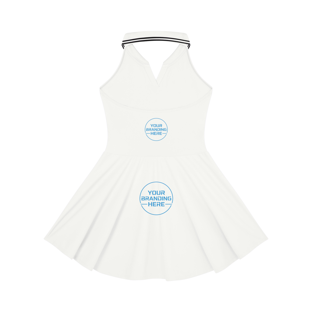 Women's Collared Halter A-Line Tennis Dress - WO0008-P001-V2