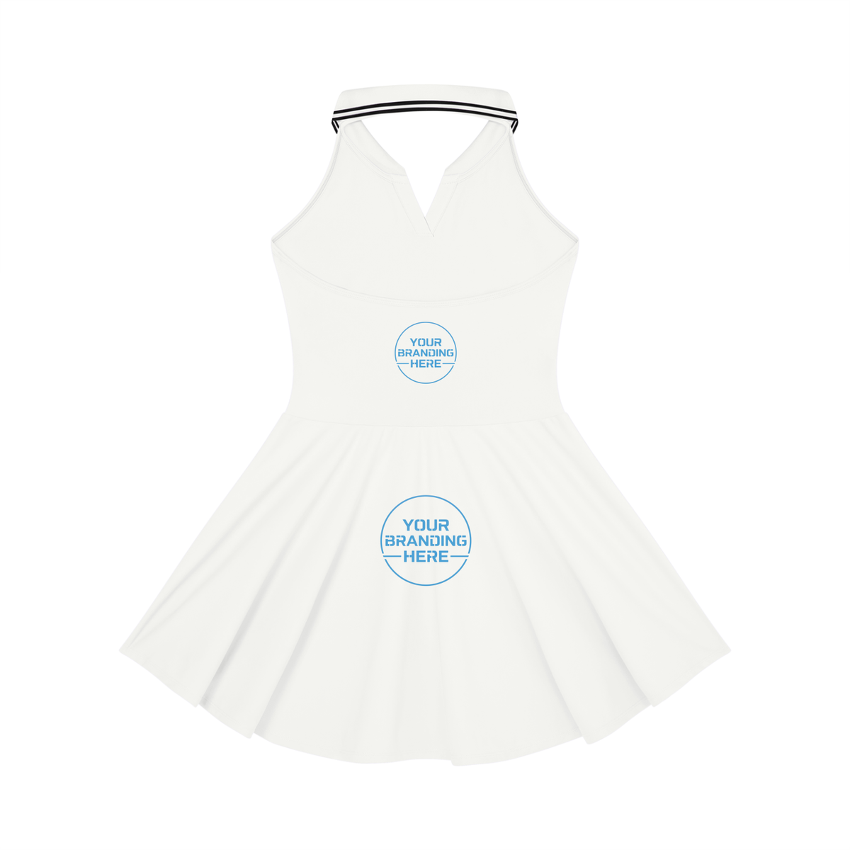 Women's Collared Halter A-Line Tennis Dress - WO0008-P001-V2
