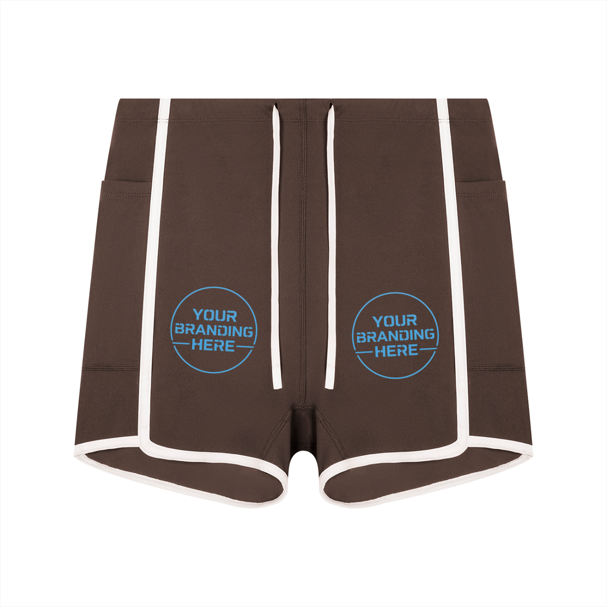Women's High Waisted Ringer Yoga Shorts - WB0068-O001-V2