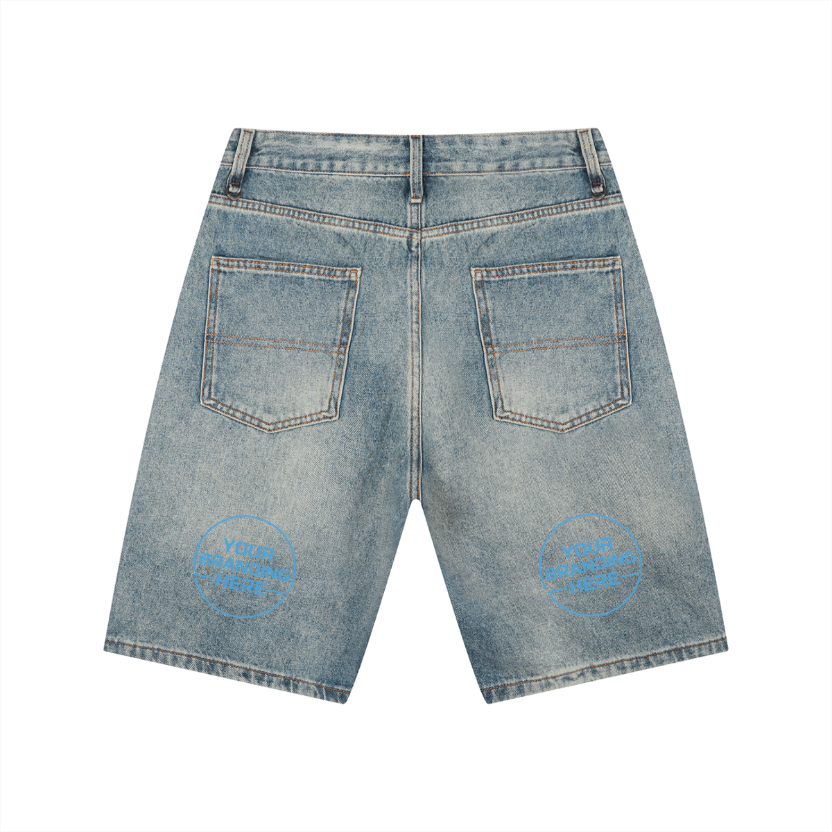 Men's Vintage Wash Denim Shorts - MB0020-C001-V2