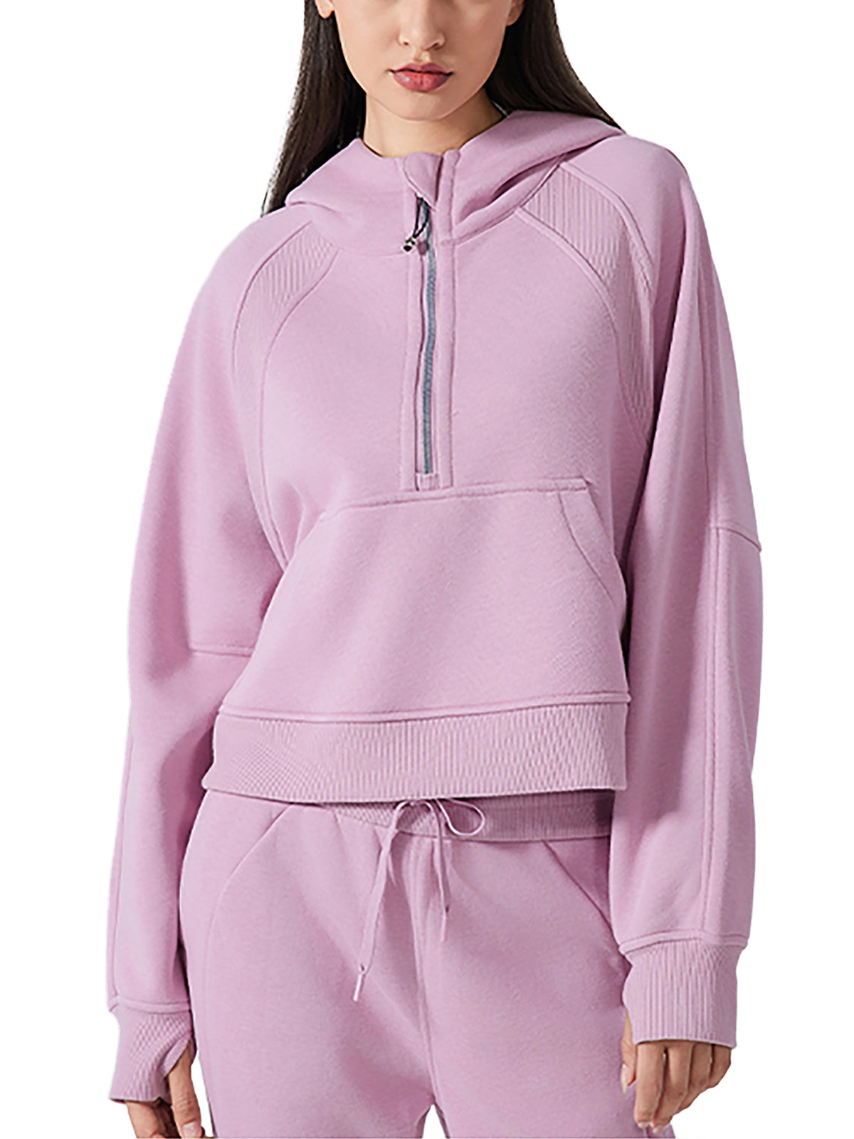 Cropped Half-Zip Hoodie - RP0006-P001-V4