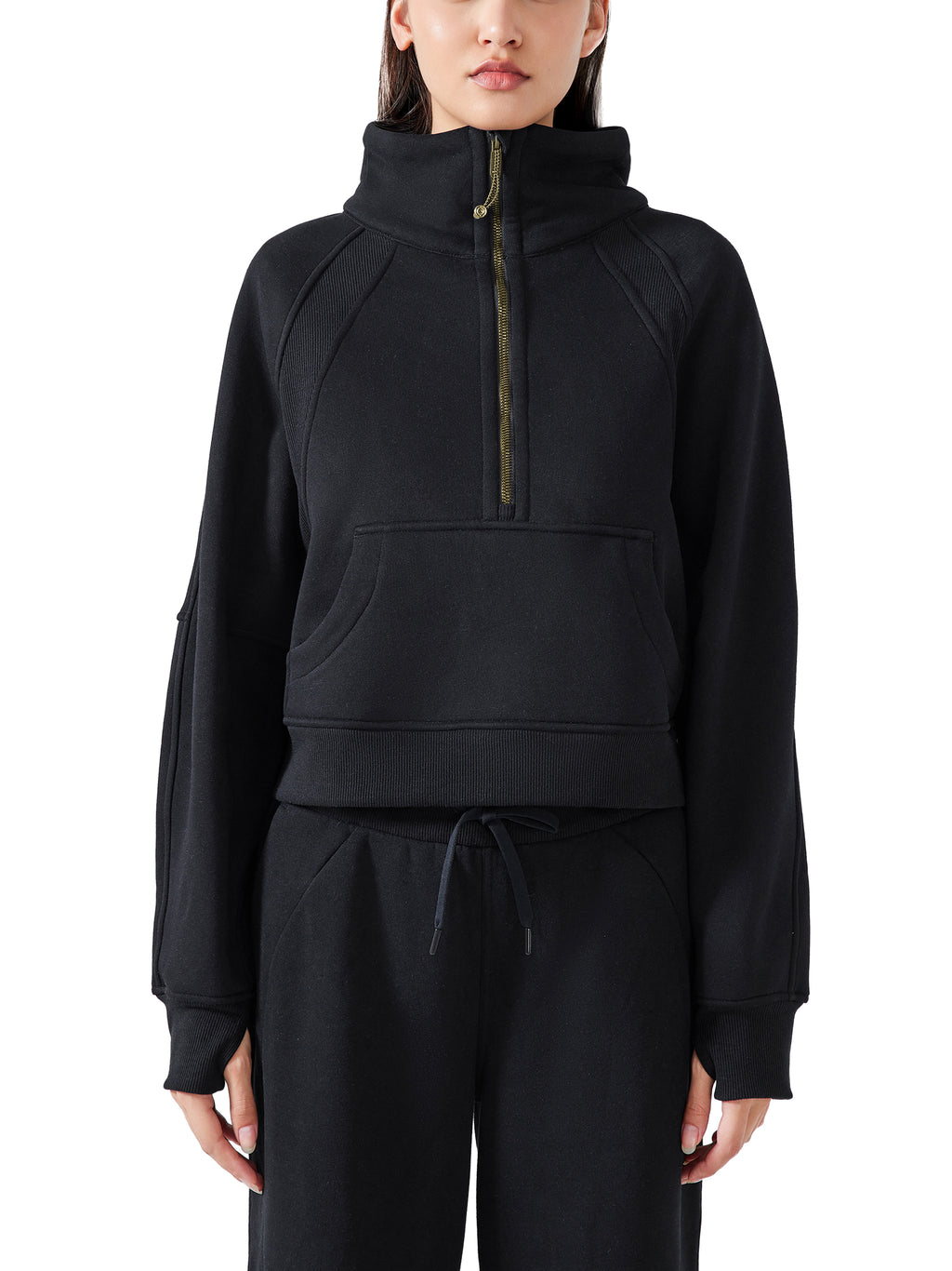 Cropped Half-Zip Sweatshirt - RP0007-P001-V2