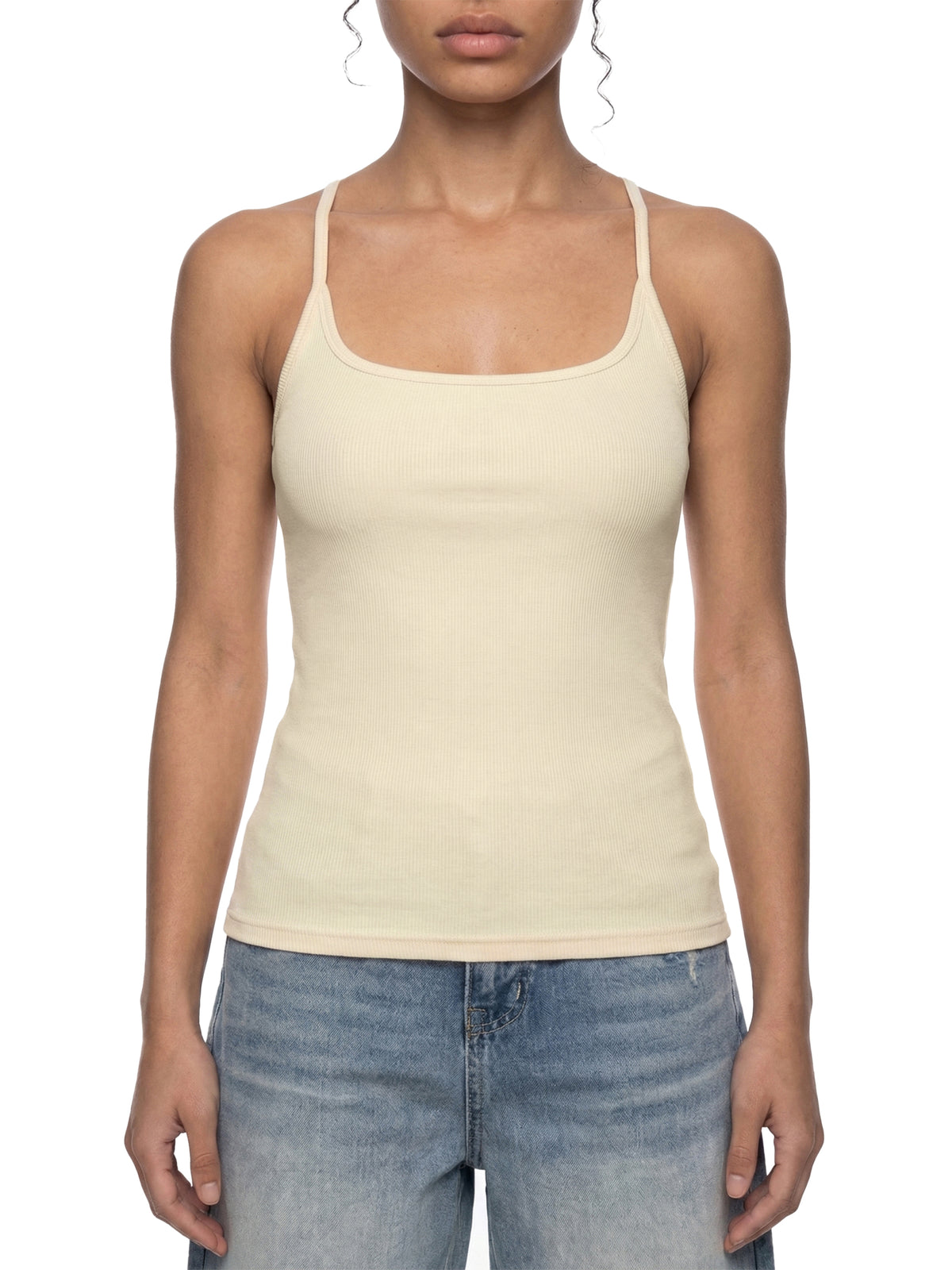 Slim Fit Ribbed Racerback Tank Top - RB0017-C001-V3