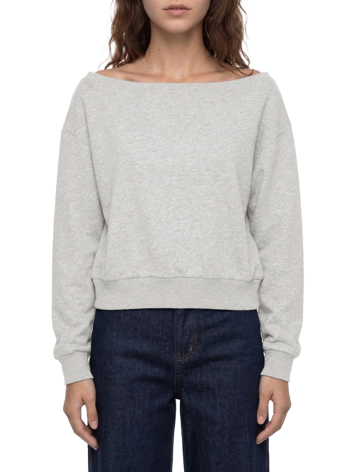 Women's Off-Shoulder Sweatshirt - WT0058-C001-V2