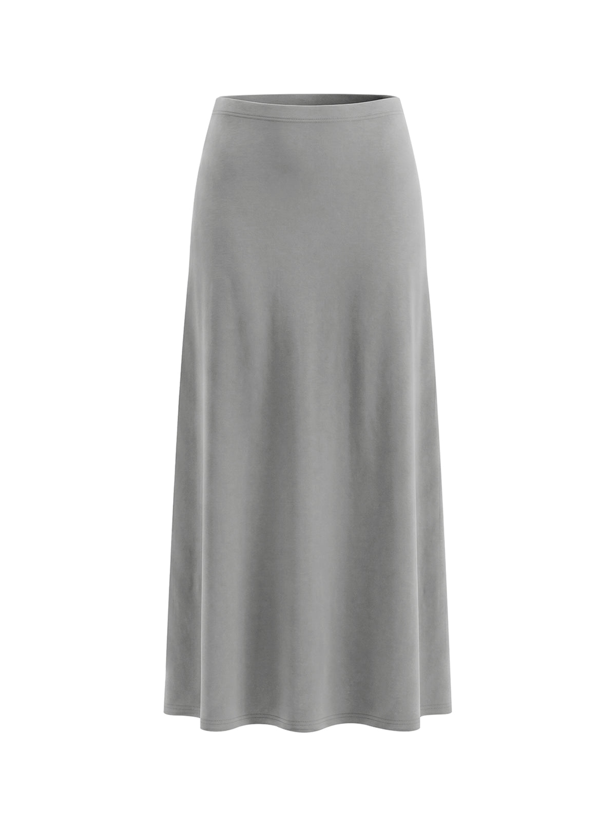 Women's Solid Color Knit Maxi Skirt - WB0027-O001-V2