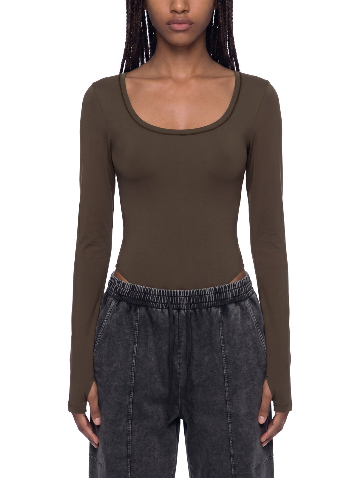 Women's Tight Long Sleeve Yoga Bodysuit - WT0120-O001-V2